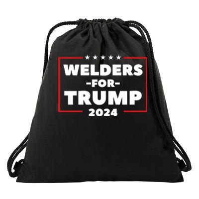 Welders For Trump 2024 Drawstring Bag