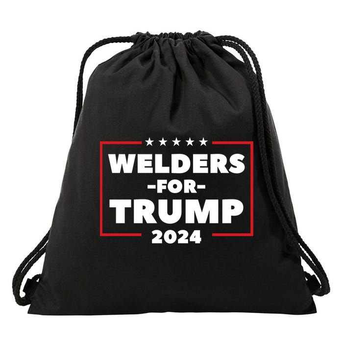 Welders For Trump 2024 Drawstring Bag