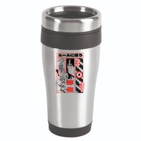 Wild, Follow The Rules Japanese Text With Tiger And Anime Girl 16oz Travel Tumbler