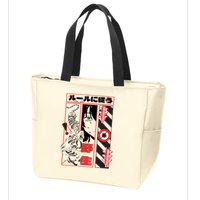 Wild, Follow The Rules Japanese Text With Tiger And Anime Girl Zip Tote Bag