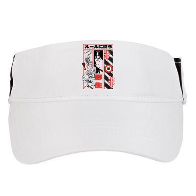 Wild, Follow The Rules Japanese Text With Tiger And Anime Girl Adult Drive Performance Visor