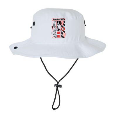 Wild, Follow The Rules Japanese Text With Tiger And Anime Girl Legacy Cool Fit Booney Bucket Hat