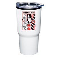 Wild, Follow The Rules Japanese Text With Tiger And Anime Girl Tumbler