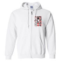 Wild, Follow The Rules Japanese Text With Tiger And Anime Girl Full Zip Hoodie