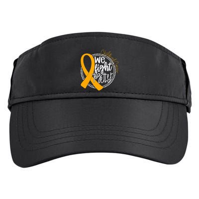 We Fight Together Childhood Cancer Awareness Gold Ribbon Adult Drive Performance Visor