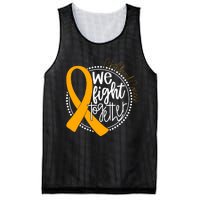 We Fight Together Childhood Cancer Awareness Gold Ribbon Mesh Reversible Basketball Jersey Tank