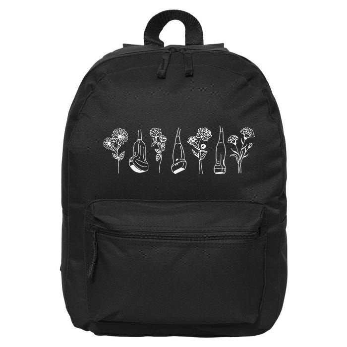 Women Floral Ultrasound Tech Sonographer Sono Tech Grad 16 in Basic Backpack