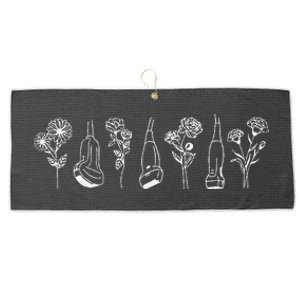 Women Floral Ultrasound Tech Sonographer Sono Tech Grad Large Microfiber Waffle Golf Towel