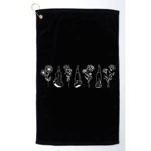 Women Floral Ultrasound Tech Sonographer Sono Tech Grad Platinum Collection Golf Towel