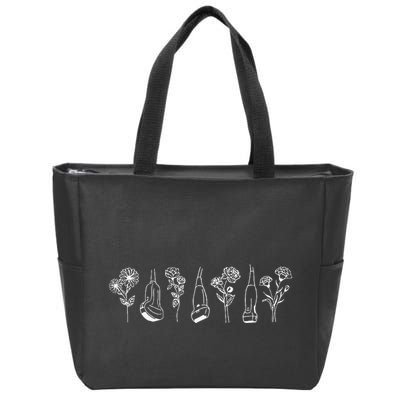 Women Floral Ultrasound Tech Sonographer Sono Tech Grad Zip Tote Bag