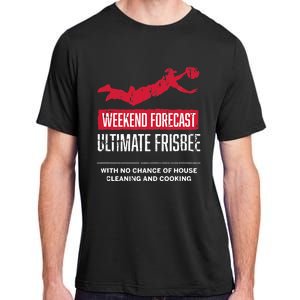 Weekend Forecast Ultimate Frisbee Player Gift Frisbee Adult ChromaSoft Performance T-Shirt