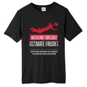 Weekend Forecast Ultimate Frisbee Player Gift Frisbee Tall Fusion ChromaSoft Performance T-Shirt