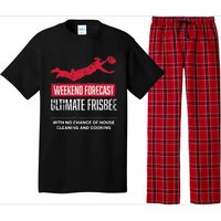 Weekend Forecast Ultimate Frisbee Player Gift Frisbee Pajama Set