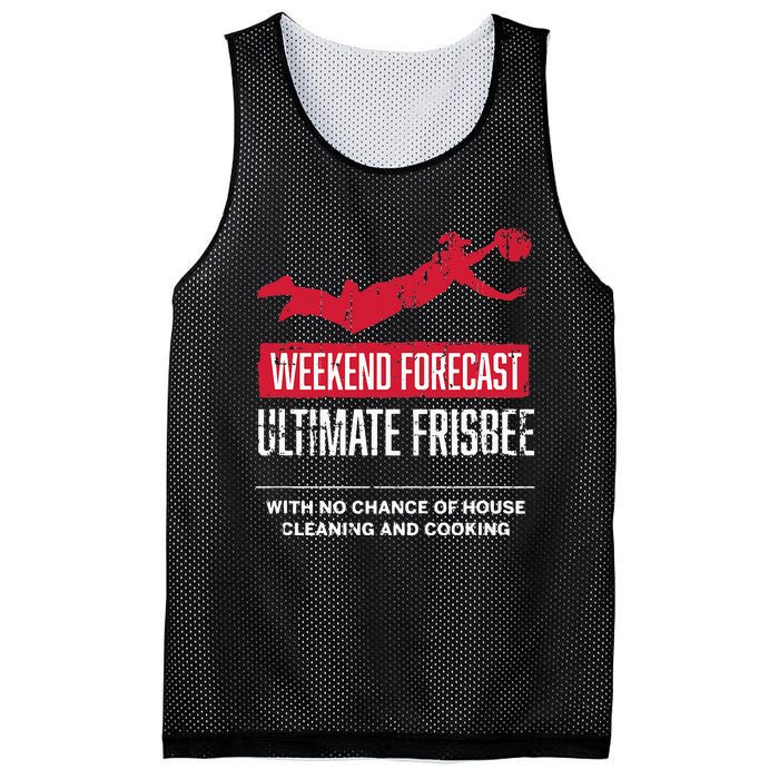 Weekend Forecast Ultimate Frisbee Player Gift Frisbee Mesh Reversible Basketball Jersey Tank