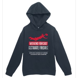 Weekend Forecast Ultimate Frisbee Player Gift Frisbee Urban Pullover Hoodie