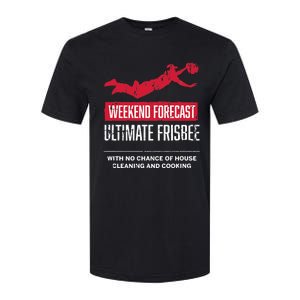 Weekend Forecast Ultimate Frisbee Player Gift Frisbee Softstyle CVC T-Shirt