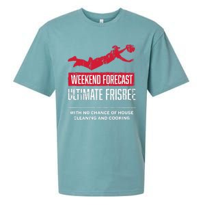 Weekend Forecast Ultimate Frisbee Player Gift Frisbee Sueded Cloud Jersey T-Shirt