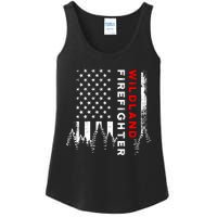 Wildland Firefighter Us Flag Fire Ladies Essential Tank