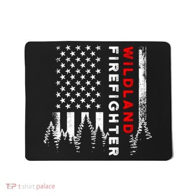 Wildland Firefighter Us Flag Fire Mousepad