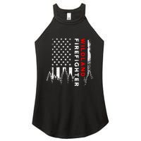 Wildland Firefighter Us Flag Fire Women's Perfect Tri Rocker Tank