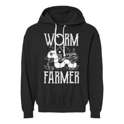 Worm Farmer Vermiculture Gardening funny Farming Garment-Dyed Fleece Hoodie