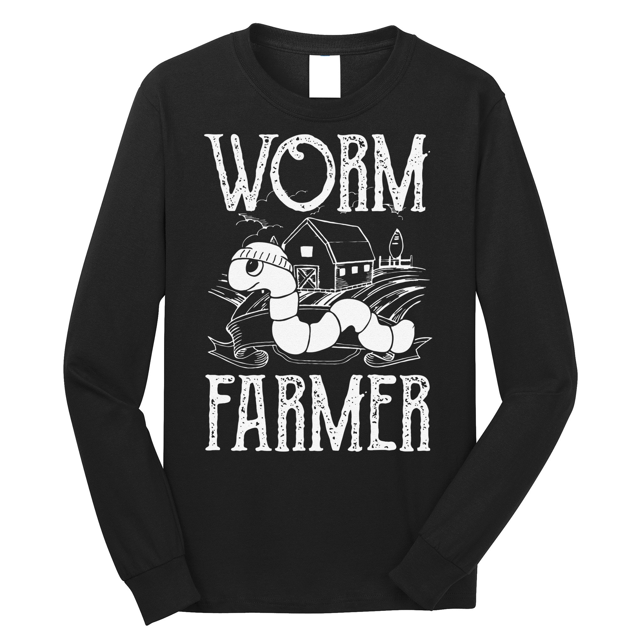 Worm Farmer Vermiculture Gardening funny Farming Long Sleeve Shirt