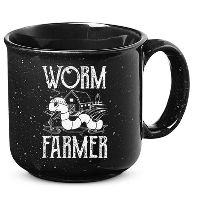 Worm Farmer Vermiculture Gardening funny Farming 15oz Campfire Ceramic Mug
