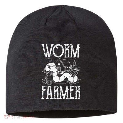 Worm Farmer Vermiculture Gardening funny Farming Sustainable Beanie