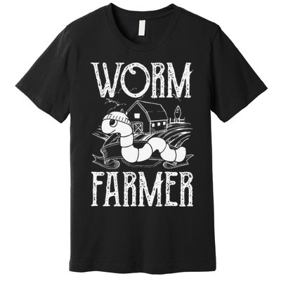 Worm Farmer Vermiculture Gardening funny Farming Premium T-Shirt