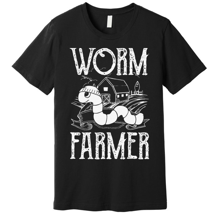 Worm Farmer Vermiculture Gardening funny Farming Premium T-Shirt