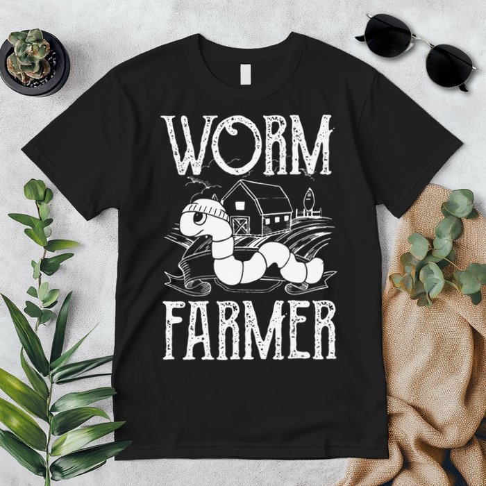 Worm Farmer Vermiculture Gardening funny Farming Premium T-Shirt
