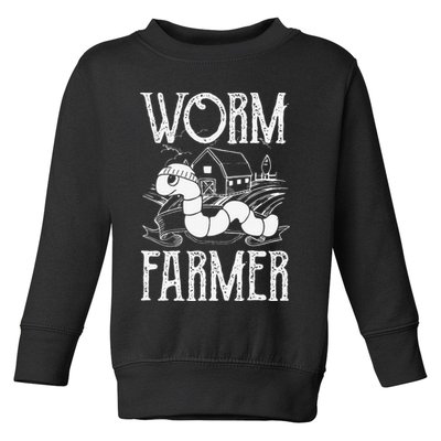 Worm Farmer Vermiculture Gardening funny Farming Toddler Sweatshirt