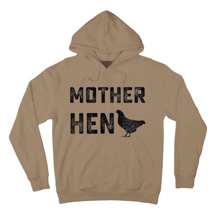 Women Funny Vintage Mother Hen Chicken Gift For Farm Mom Hoodie