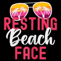 Womens Funny Vacation Girls Trip Girls Weekend Resting Beach Face 7-Panel Snapback Hat