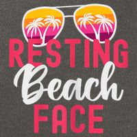 Womens Funny Vacation Girls Trip Girls Weekend Resting Beach Face Cotton Canvas Backpack