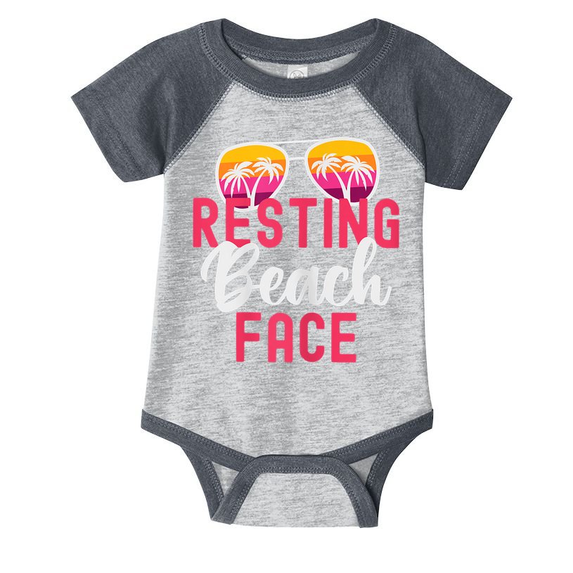 Womens Funny Vacation Girls Trip Girls Weekend Resting Beach Face Infant Baby Jersey Bodysuit