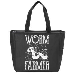 Worm Farmer Vermiculture Gardening Farming Compost Zip Tote Bag