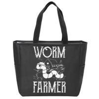 Worm Farmer Vermiculture Gardening Farming Compost Zip Tote Bag