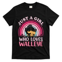 Walleye Fish Vintage Retro Just A Girl Who Loves Walleye T-Shirt