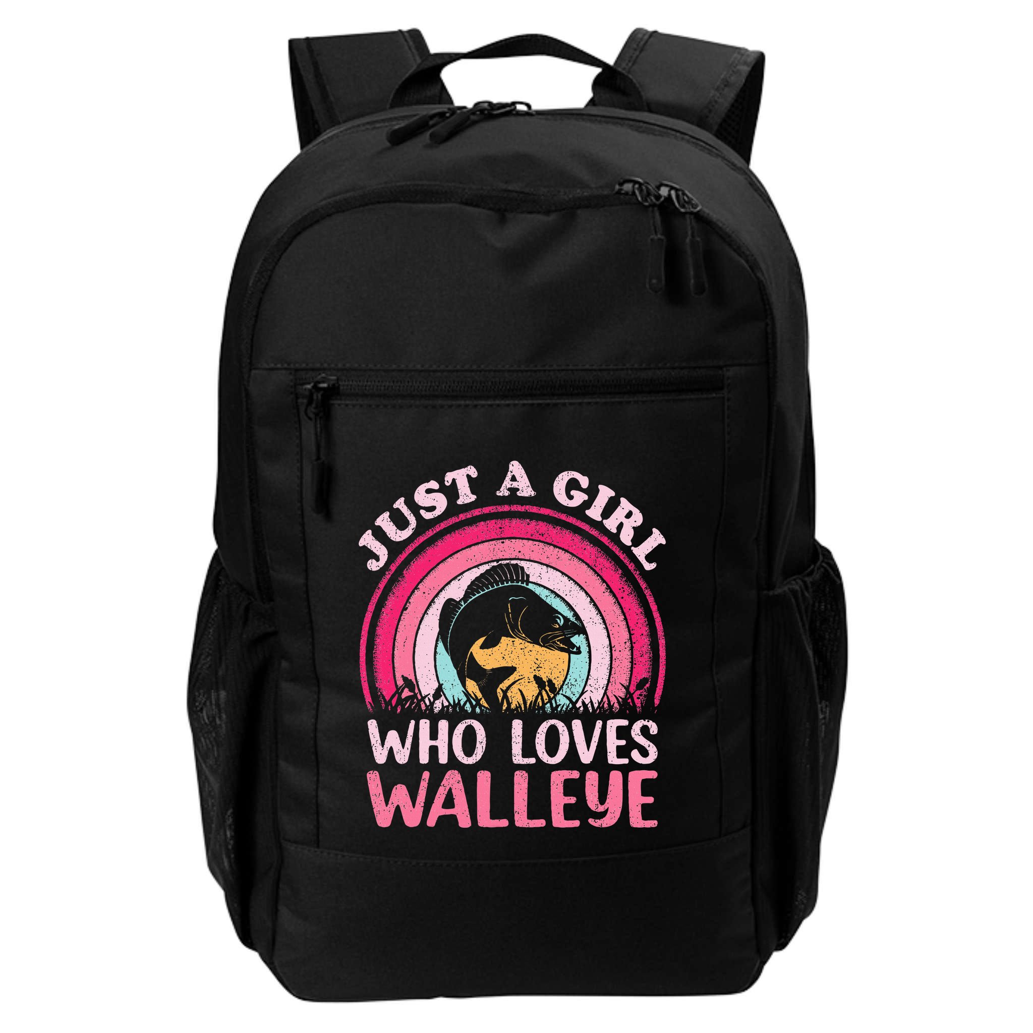 Walleye Fish Vintage Retro Just A Girl Who Loves Walleye Backpack