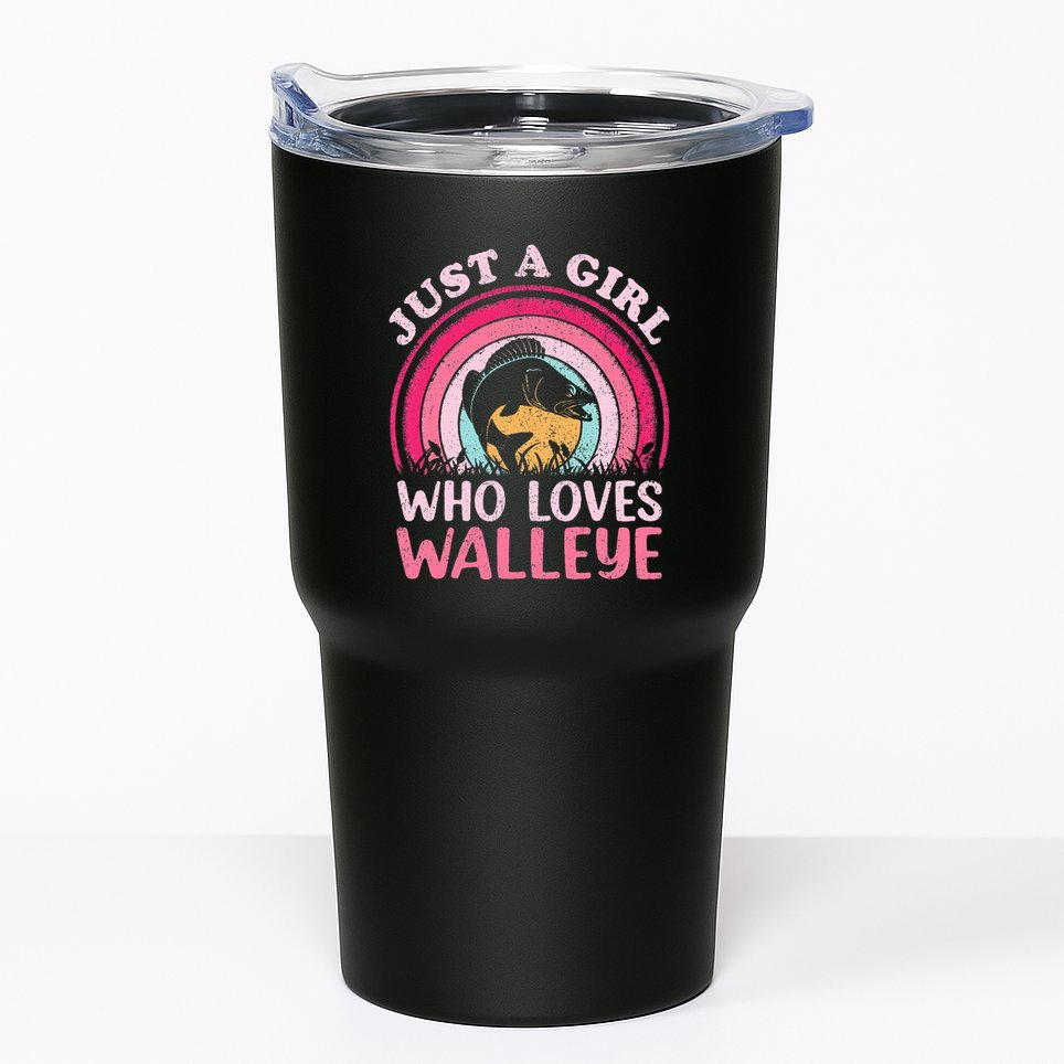 Walleye Fish Vintage Retro Just A Girl Who Loves Walleye Tumbler