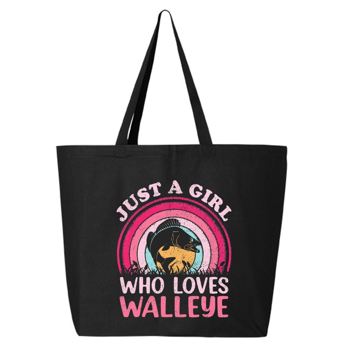 Walleye Fish Vintage Retro Just A Girl Who Loves Walleye 25L Jumbo Tote