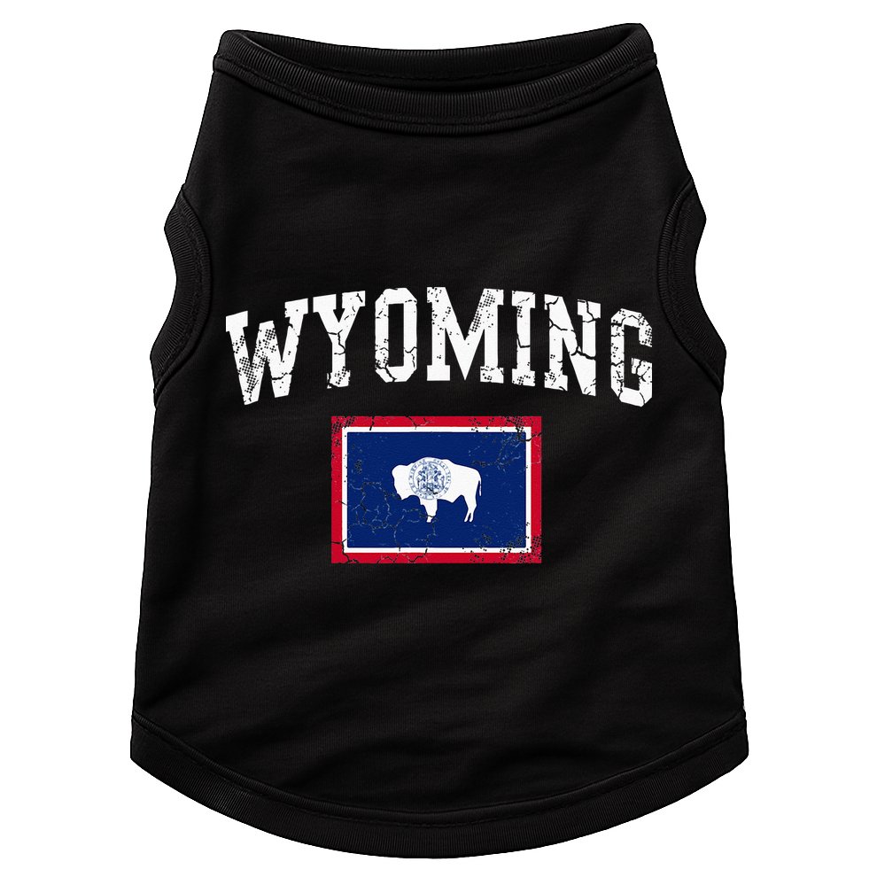 Wyoming Flag Vintage Fade Doggie Tank