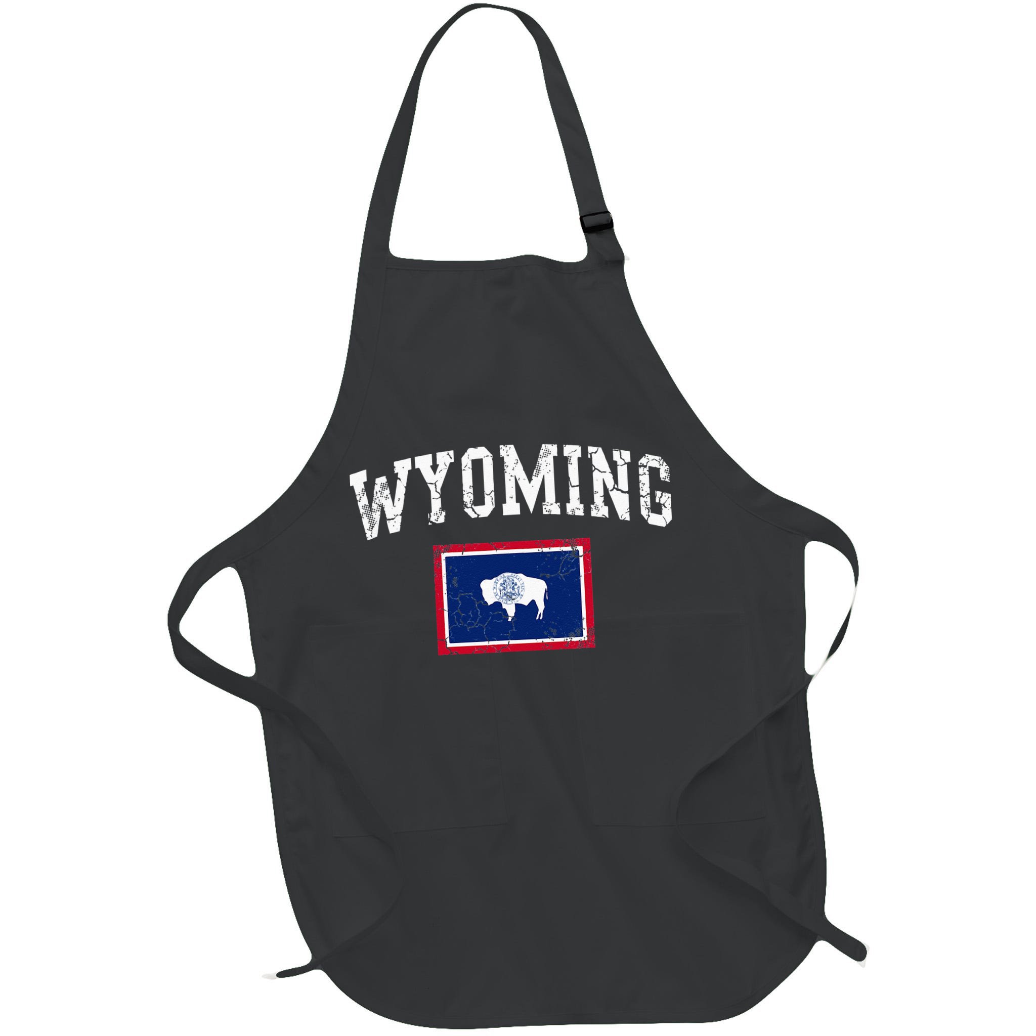 Wyoming Flag Vintage Fade Apron