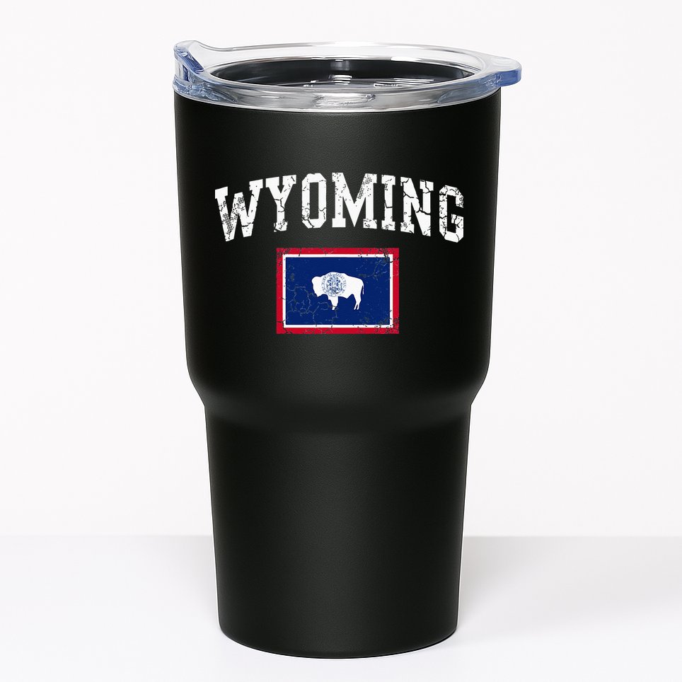 Wyoming Flag Vintage Fade Tumbler