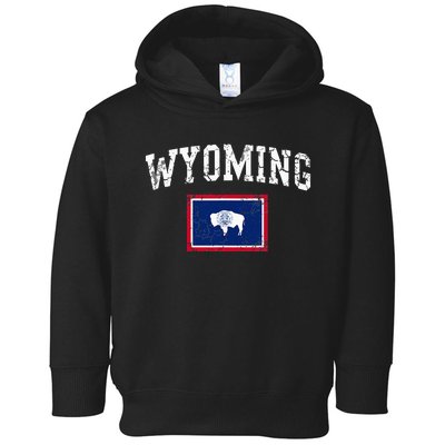 Wyoming Flag Vintage Fade Toddler Hoodie