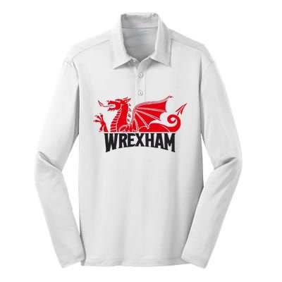 Wrexham FC Wrexham Dragon Football Club Champion Silk Touch Performance Long Sleeve Polo