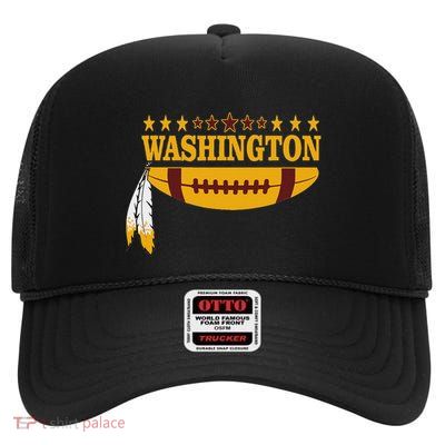 Washington Feather High Crown Mesh Back Trucker Hat