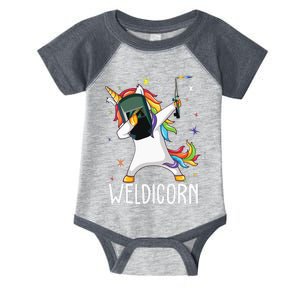 Weldicorn Funny Welder Unicorn Dabbing Infant Baby Jersey Bodysuit