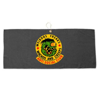 Weirdos Freaks Wackos And Creeps Large Microfiber Waffle Golf Towel